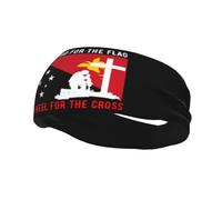 Fasce per capelli "I Stand for the New Guinea Flag" e "M'inginocchio for the Cross" per uomo e donna, fascia antisudore sportiva antiscivolo per palestra, basket, yoga.
