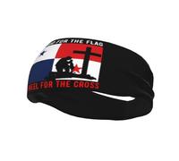 Fasce per capelli "I Stand for the Panama Flag and M'inginocchio for the Cross" per uomo e donna, fascia antisudore sportiva antiscivolo per palestra, basket, yoga.