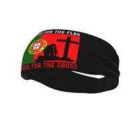 Fasce per capelli "I Stand for the Portugal Flag and M'inginocchiamo per la croce", per uomo e donna, antiscivolo, traspiranti, per palestra, basket, yoga.