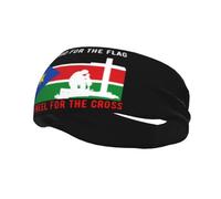 Fasce per capelli "I Stand for the South Sudan Flag and M'inginocchio for the Cross" per uomo e donna, fascia antisudore sportiva antiscivolo per palestra, basket, yoga.
