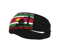 Fasce per capelli "I Stand For The Suriname Flag and M'inginocchiamo per la Croce", per uomo e donna, antiscivolo, traspiranti, per palestra, basket, yoga.