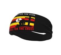 Fasce per capelli "I Stand for the Uganda Flag and M'inginocchio for the Cross" per uomo e donna, fascia antisudore sportiva antiscivolo per palestra, basket, yoga.