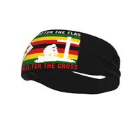 Fasce per capelli "I Stand for the Zimbabwe Flag and M'inginocchio for the Cross" per uomo e donna, fascia antisudore sportiva antiscivolo per palestra, basket, yoga.