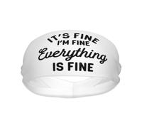 Fasce per capelli I'm Fine It's Fine Everything is Fine Fascia antisudore sportiva Fasce per capelli traspiranti Fascia per capelli unisex per adulti