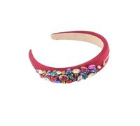 Fasce per capelli imbottite da donna con strass e cristalli, fascia vintage 3