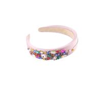 Fasce per capelli imbottite da donna con strass e cristalli, fascia vintage 5