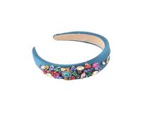 Fasce per capelli imbottite da donna con strass e cristalli, stile vintage, 2