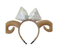 Fasce per capelli in corno di pecora per cosplay donna studentessa gioco di ruolo anime incontri di personaggi fascia per capelli peluche carnevale cerchietto per capelli Halloween per donne Halloween