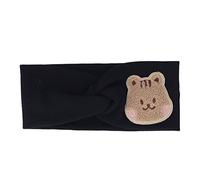 Fasce per Capelli in Cotone, Morbida Fascia Elastica per la Protezione della Testa con Motivo a Cartoni Animati per i più Piccoli (BLACK)