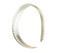 Fasce per capelli in plastica con pettine a denti, Beige | Design in plastica leggera per un comodo utilizzo tutto giorno, presa e accessori alla per capelli