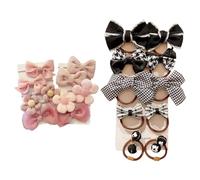 Fasce per capelli in tessuto elastico Fiore Bowknot Charm Copricapo per bambini Cravatte elastiche per capelli per ragazze trecce coda di cavallo panini copricapo quotidiano per bambini