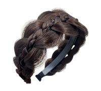 Fasce per capelli intrecciate, elastiche, tinta unita, stile vintage, larghe, per capelli con denti, regalo per donne e ragazze, accessori per capelli utilizzati anche per lo stile nelle feste