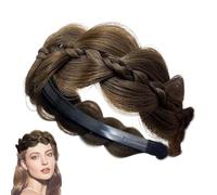 Fasce per capelli intrecciate, elastiche, tinta unita, stile vintage, larghe, per capelli con denti, regalo per donne e ragazze, accessori per capelli utilizzati anche per lo stile nelle feste