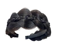 Fasce per capelli intrecciate, elastiche, tinta unita, stile vintage, larghe, per capelli con denti, regalo per donne e ragazze, per capelli utilizzati anche per lo stile nelle feste
