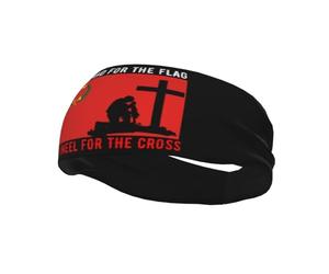 Fasce per capelli "Io sostengo la bandiera del Congo e mi inginocchio per la croce". Fasce per capelli per uomo e donna, antiscivolo, traspiranti, per palestra, basket, yoga.