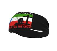 Fasce per capelli "Io sostengo la bandiera della Guinea Equatoriale e mi inginocchio per la croce". Fasce per capelli sportive antiscivolo e traspiranti per uomo e donna, per palestra, basket, yoga.