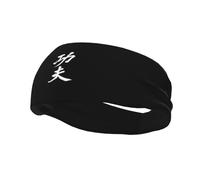 Fasce per capelli Kung Fu con caratteri cinesi, per uomo e donna, elasticizzate, bandane sportive, per corsa, yoga, palestra