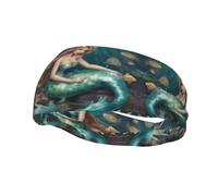 Fasce per capelli leggere, morbide ed eleganti con stampa "Sirena della Fiaba04" per uomo e donna, traspiranti, ideali per il fitness.