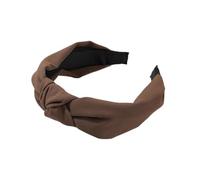 Fasce per capelli minimaliste da donna, in tessuto twill, con nodo, per donne e ragazze, casual, per shopping, viaggi, accessori per capelli (grigio scuro)