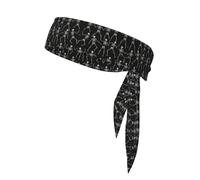 Fasce per capelli multi-stile per donna Yoga Sport Fitness Bellezza Sciarpa sottile, Teschio bianco Scheletro Danzante Testa nera Fascia per capelli, Fasce antisudore Fasce per capelli per, Maniglia C