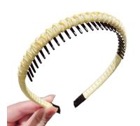 Fasce per capelli multiuso antiscivolo per donne e ragazze, per allenamento, cura del viso, attività sportive, in morbida resina mista, clip invisibile per capelli corti