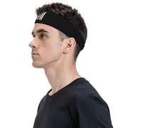 Fasce per capelli nere da uomo contro il cancro al cervello con bandiera americana, fasce per capelli sportive da allenamento