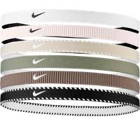 NIKE Fascia per capelli classica, flessibile, confezione da 6 pezzi, taglia unica, colore: bianco/militare, Bianco/Army, Taglia unica