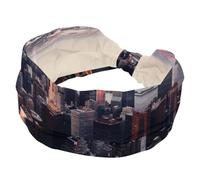 Fasce per capelli per donne e ragazze, con motivo città, fascia elastica annodata, fascia per capelli sportiva alla moda per allenamento, yoga, palestra, corsa