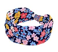 Fasce per capelli per donne e ragazze, fascia elastica per capelli, motivo floreale colorato, non scivola, fascia larga intrecciata, accessori per capelli