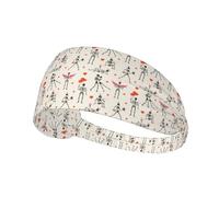 Fasce per capelli per donne e uomini, fascia elastica per il sudore con teschio d'amore di Halloween per allenamento, yoga, corsa, ciclismo, palestra, esercizi