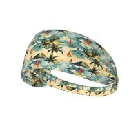 Fasce per capelli per donne e uomini, rosso e giallo, stampa barca a vela, fascia per il sudore, atletica, sport, corsa, allenamento