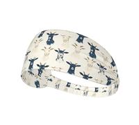 Fasce per capelli per donne e uomini, semplice stampa di capre, fascia per il sudore, atletica, sport, corsa, allenamento