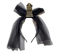 Fasce per capelli per Halloween, con lapide spettrale, con velo, accessorio per costume horror, Halloween, carnevale, balli in maschera, cosplay