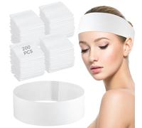 Fasce per capelli per il viso, per salone, cura della pelle, elastiche, per fissare i capelli, morbide fasce per capelli in tessuto non tessuto, fasce per il viso usa e getta per spa, 200 pezzi, con