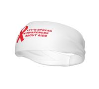 Fasce per capelli per la Giornata mondiale contro l'AIDS, per uomo e donna, antiscivolo, traspiranti, sportive, per palestra, basket, yoga