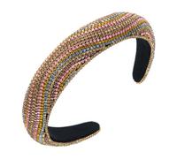 Fasce per capelli per le donne BKSYOFU Fasce per capelli Barocco Diamante Encrusted Catena Accessori per capelli Alta Cranio Top Jewelry