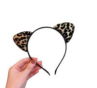 Fasce per capelli per le donne Cute Leopard Print Animal Ear Fascia per capelli Clip per capelli Forniture per Adolescente Ragazza Adulti Donne Costume