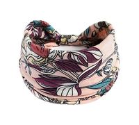 Fasce per capelli per ragazze alla moda con stampa floreale morbide fasce per capelli da donna elastiche rosa fasce per capelli per donne adulte per esercizi yoga accessori per capelli - 07