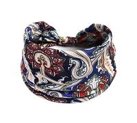 Fasce per capelli per ragazze alla moda con stampa floreale morbide fasce per capelli da donna elastiche rosa fasce per capelli per donne adulte per esercizi yoga accessori per capelli - 07