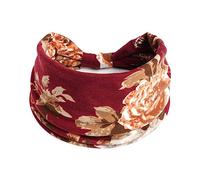 Fasce per capelli per ragazze alla moda con stampa floreale morbide fasce per capelli da donna elastiche rosa fasce per capelli per donne adulte per esercizi yoga accessori per capelli - 07