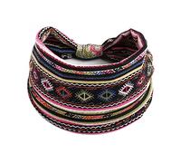 Fasce per capelli per ragazze alla moda con stampa floreale morbide fasce per capelli da donna elastiche rosa fasce per capelli per donne adulte per esercizi yoga accessori per capelli - 07