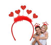 Fasce per capelli per San da donna, Fascia per capelli a cuore - Copricapo d'amore con paillettes glitterate, per capelli per costumi da festival, fotografici per San per ragazze