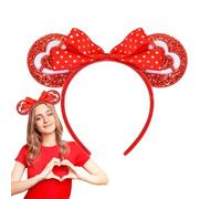 Fasce per capelli per San da donna, Fascia per capelli a cuore - Copricapo rosso a di amore,per feste, per foto, decorazioni per capelli per il matrimonio di Capodanno