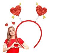 Fasce per capelli per San da donna, Fascia per capelli a cuore, Copricapo rosso a forma di amore, per capelli per costumi da festa, fotografici per festival per matrimoni di Capodanno