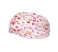 Fasce per capelli per San Valentino con cuori rossi carini per donne e uomini, per corsa, fitness, yoga, ciclismo