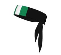Fasce per capelli personalizzate uniche per donne e uomini, traspiranti per il sudore, eleganti fasce per il sudore, per controllo dei capelli, perfette per sport e allenamenti, bandiera della Nigeria