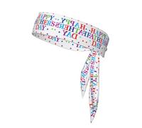 Fasce per capelli regolabili con stelle e scritta "Happy Fathers Day", per donne e uomini, annodate, elastiche, antiscivolo, alla moda