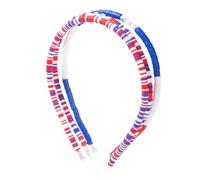 Fasce per capelli, set da 3 pezzi, con lettere dell'amore e blocchi di colore, in ceramica morbida con perline, set da tre pezzi