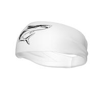 Fasce per capelli Sharks in Motion da uomo e da donna, antiscivolo, traspiranti, per palestra, basket, yoga