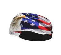 Fasce per capelli sportive con bandiera americana per yoga, per donne e uomini, elastiche e antiscivolo, in stile italiano, per la corsa e l'allenamento.